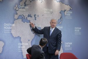 Benjamin Netanyahu, Prime Minister, State of Israel. Photo by Chatham House - Benjamin Netanyahu, Prime Minister, State of Israel, CC BY 2.0, https://commons.wikimedia.org/w/index.php?curid=68669626