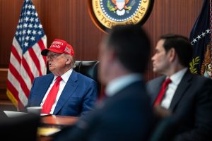 President Donald Trump and his national security team meet in the Situation Room of the White House, Saturday, June 21, 2025. Photo by The White House - https://www.flickr.com/photos/202101414@N05/54609013013/, Public Domain, https://commons.wikimedia.org/w/index.php?curid=168367854