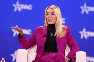 Attorney General of the United States Pam Bondi speaking at the 2025 Conservative Political Action Conference (CPAC) at the Gaylord National Resort & Convention Center in National Harbor, Maryland. Please attribute to Gage Skidmore if used elsewhere. Photo by Gage Skidmore from Surprise, AZ, United States of America - Pam Bondi, CC BY-SA 2.0, https://commons.wikimedia.org/w/index.php?curid=160559037