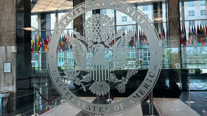 State Department Seal.  Photo by U.S. Department of State - Flickr, Public Domain, https://commons.wikimedia.org/w/index.php?curid=168914453