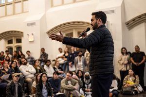 Zohran Mamdani Speaking at a DSA 101 Meeting at the Church of the Village in NYC. By Bingjiefu He - Own work, CC BY-SA 4.0, https://commons.wikimedia.org/w/index.php?curid=166036404