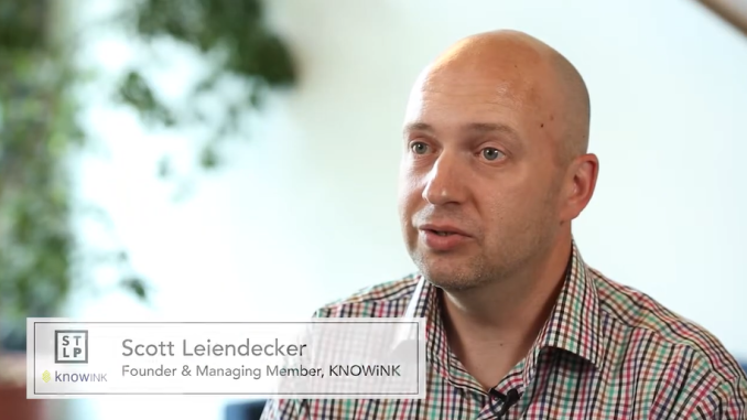 Scott Leiendecker, founder and manager of Knowink.  Screengrab via Youtube. https://www.youtube.com/watch?v=3QB1YMTT6YY