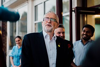 Jeremy Corbyn. Photo by Jeremy Corbyn - Corbyn visits Crawley Hospital, CC0, https://commons.wikimedia.org/w/index.php?curid=84958379