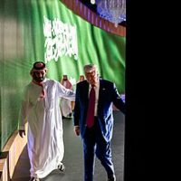 President Donald Trump delivers remarks at the U.S. - Saudi investment forum at the King Abdul Aziz International Conference Center, Tuesday, May 13, 2025, in Riyadh, Saudi Arabia. Photo by The White House - https://www.flickr.com/photos/202101414@N05/54522049960/, Public Domain, https://commons.wikimedia.org/w/index.php?curid=165333405