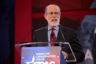 Frank Gaffney speaking at the 2018 Conservative Political Action Conference (CPAC) in National Harbor, Maryland. Photo by Gage Skidmore from Peoria, AZ, United States of America - Frank Gaffney, CC BY-SA 2.0, https://commons.wikimedia.org/w/index.php?curid=66914771