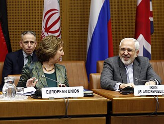 Iran Conference. Foreign Minister Mohammed Javad Zarif meets the EU High Representative for Foreign Affairs and Security Policy, Catherine Ashton in Vienna. 18.02.2014, Photo: Dragan Tatic (By Österreichische Außenministerium - Irankonferenz, CC BY 2.0, https://commons.wikimedia.org/w/index.php?curid=31251224)