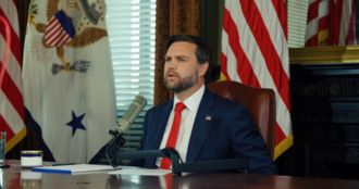 Vice President JD Vance Hosting The Charlie Kirk Show. Photo by The White House - YouTube: VP Vance Hosts the Charlie Kirk Show – View/save archived versions on archive.org and archive.today, Public Domain, https://commons.wikimedia.org/w/index.php?curid=175184993