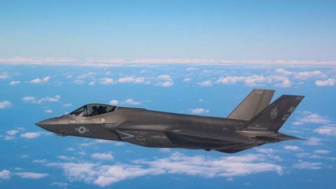 Marines from Marine Wing Fighter Attack Squadron (VMFA) 314 and Sailors from Electronic Attack Squadron (VAQ) 133 conduct integrated training missions.  Navy photo by LT Francis Alvare. The appearance of U.S. Department of War (DoW) visual information does not imply or constitute DoW endorsement.