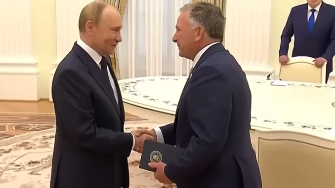 Putin-Witkoff meeting. Screengrab via Youtube