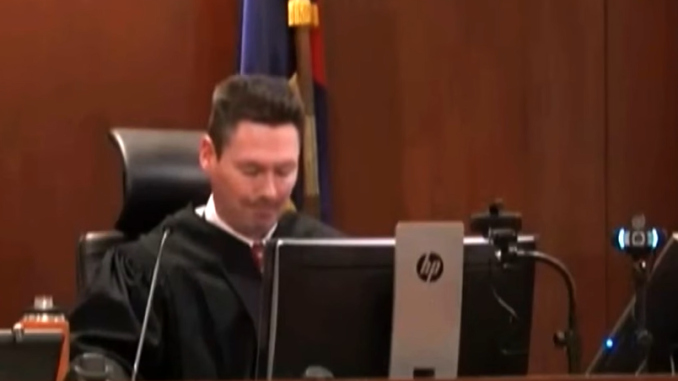 Judge Sentences Tina Peters.  Screengrab via Youtube