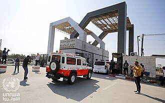 Rafah Border Crossing.  By Ashraf Amra - United Nations Relief and Works Agency for Palestine Refugees in the Near East, CC BY-SA 3.0 igo, https://commons.wikimedia.org/w/index.php?curid=166701650