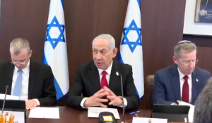 PM Netanyahu’s Remarks at the Start of Today’s Government Meeting. Screengrab via X. https://x.com/GPOIsrael/status/2023039426314580052/video/1