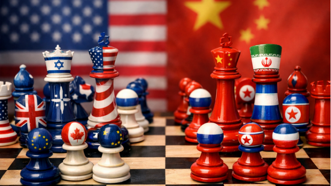 US-China Chessboard. Image via AI