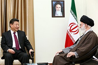 Xi Jinping meets with the Supreme Leader of the Islamic Revolution, Ali Khamenei. January 23, 2016. Photo by Khamenei.ir, CC BY 4.0, https://commons.wikimedia.org/w/index.php?curid=118746937