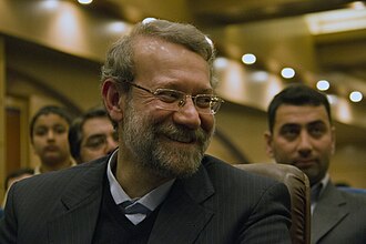 Ali Larijani is an Iranian philosopher, conservative politician and the current chairman of the Parliament of Iran. Larijani was the Secretary of the Supreme National Security Council from 15 August 2005 to 20 October 2007, appointed to the position by President Mahmoud Ahmadinejad, replacing Hassan Rouhani. Photo by Mostafameraji - Own work, CC BY-SA 4.0, https://commons.wikimedia.org/w/index.php?curid=61339300