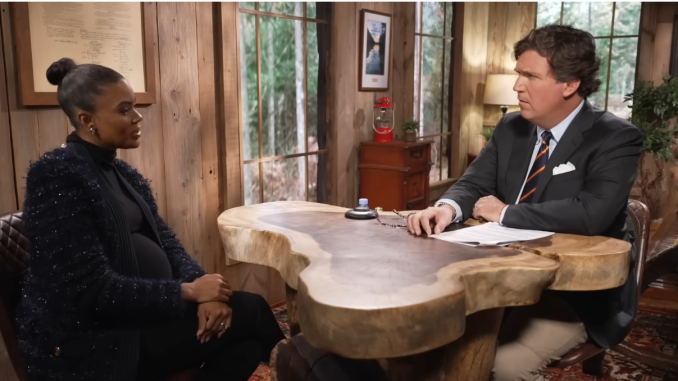 Tucker Carlson interviews Candace Owens. 2023. Screengrab via Youtube