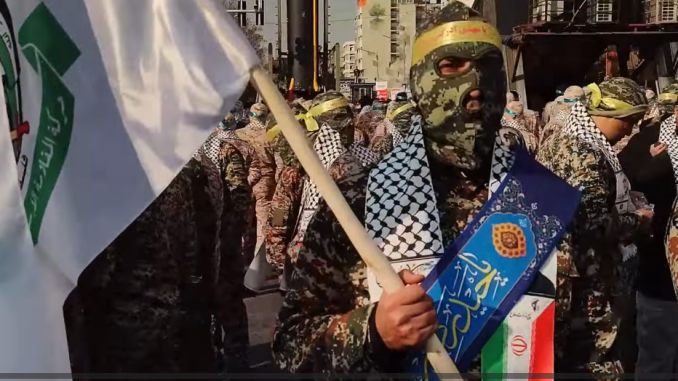  Iran’s Revolutionary Guard Corps (IRGC). Screengrab via Youtube