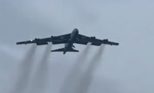 B-2 enroute to Iran.  Screenshot via X