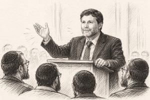 Rabbi Dov Fischer. Image via AI.