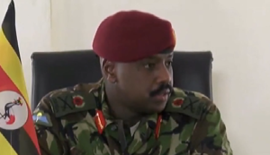 Maj. Gen. Muhoozi Kainerugaba, head of the Uganda People’s Defense Force (UPDF) and son of Uganda's current president. Screengrab via Youtube