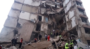 Israeli airstrike in Beirut's Tallet al-Khayyat.  Screengrab via Youtube