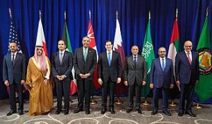 Secretary Marco Rubio meets with Foreign Ministers of the Gulf Cooperation Council Member States in New York City, New York, September 24, 2025.. Photo by U.S. Department of State - https://www.flickr.com/photos/9364837@N06/54810094569/, Public Domain, https://commons.wikimedia.org/w/index.php?curid=175535580