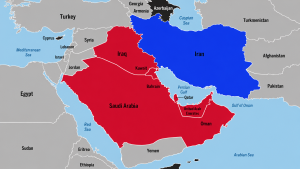 The Persian Gulf Nations and their neighbors.  By Palosirkka, author of source file Furfur - File:Golf-Kooperationsrat.svg, CC BY-SA 4.0, https://commons.wikimedia.org/w/index.php?curid=74630345 [Added Detail and Changed size]
