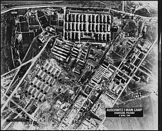 Auschwitz I Main Camp.  Photo by 60. Sqad. SAAF, Sortie No. 60/PR288 - U.S. National Archives and Records Administration, Public Domain, https://commons.wikimedia.org/w/index.php?curid=17089656