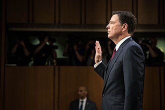 James Comey.  Photo by Mark Warner - DSC_5548.jpg, CC BY 2.0, https://commons.wikimedia.org/w/index.php?curid=77654002