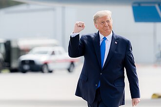 Pres. Donald Trump. Photo by The White House from Washington, DC - President Trump Travels to NC, Public Domain, https://commons.wikimedia.org/w/index.php?curid=95118597