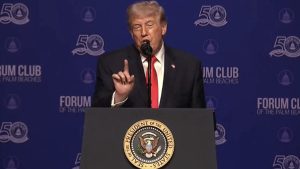 President Trump Pointing. Screenshot via Youtube