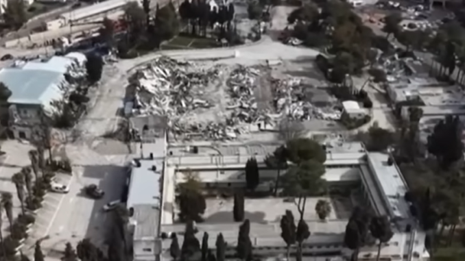 Israel begins to demolish UNRWA buildings in East Jerusalem.  Screengrab via Youtube