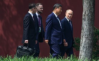 President of Russia Vladimir Putin and General Secretary of the Chinese Communist Party Xi Jinping at Zhongnanhai in Beijing, China. Photo by Kremlin.ru, CC BY 4.0, https://commons.wikimedia.org/w/index.php?curid=174224020