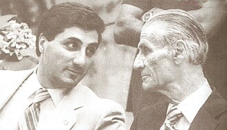 Bashir Gemayel With His Father Pierre. Photo by Georges Hayek - Bachir Gemayel - History In A Man, CC BY 3.0, https://commons.wikimedia.org/w/index.php?curid=19916705