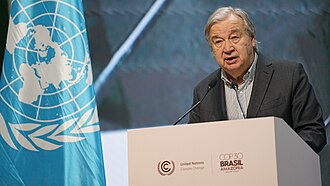 Antonio Guterres at COP30 in Belem (Nov 20, 2025).  By Xuthoria - Own work, CC BY-SA 4.0, https://commons.wikimedia.org/w/index.php?curid=178830484