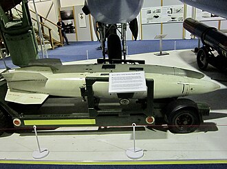 Nuclear Depth Bomb, Royal Air Force Museum, London, England (By Ank Kumar - Own work, CC BY-SA 4.0, https://commons.wikimedia.org/w/index.php?curid=131409009)