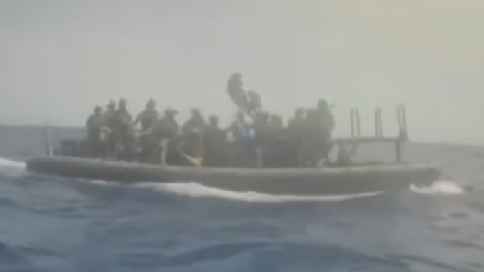 Israeli Navy enforcing Gaza Blockade, May 2026. Screengrrab via Youtube