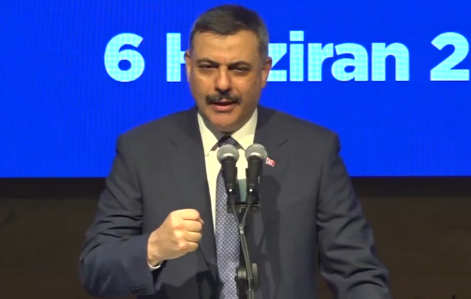Turkey's Interior Minister Mustafa Cipci. Screengrab via Youtube