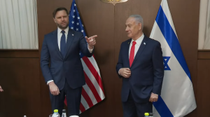 Vance describing Israel as a partner rather than as a vassal to the US. October 22, 2026. Screengrab via Youtube.