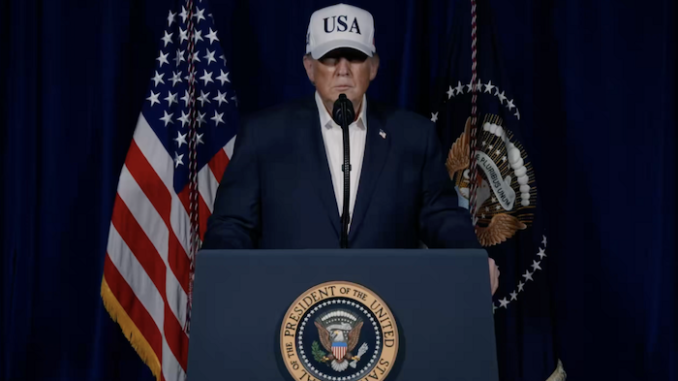 Trump announcing strikes on Iran, February 28 2026, Donald J. Trump, Public domain