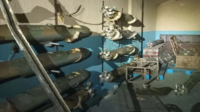 Hezbollah missiles found in the tunnel (Photo: IDF)