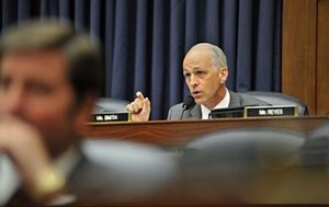 Congressman Adam Smith (WA-09), Ranking Member of the House Armed Services Committee. Photo by OSD Deputy Secretary of Defense - 120801-D-NI589-170, Public Domain, https://commons.wikimedia.org/w/index.php?curid=53678137