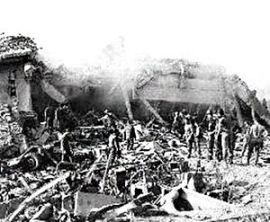 A mound of destruction is what is left after terrorists attacks against the U.S. took place at the Marine Barracks in Beirut, Lebanon, Oct. 23, 1983. A suicide bomber driving a truck rammed into the barracks with 12,000 pounds of high explosives detonating one of the largest non-nuclear bombings in history. Photo by https://www.dvidshub.net/image/1038762, Public Domain, https://commons.wikimedia.org/w/index.php?curid=42305966