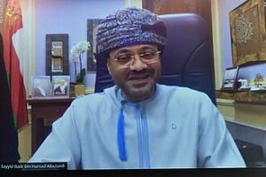 Omani Foreign Minister Badr al-Busaidi.  By IAEA Imagebank - Sayyid Badr bin Hamad bin Hamood Al Busaidi (01012140), CC BY 2.0, https://commons.wikimedia.org/w/index.php?curid=110833799