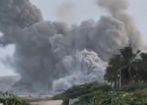 Chabahar, Iran on the morning of July 15, 2026.  Screengrab via Youtube.