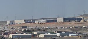 The Utah Data Center located in Bluffdale, Utah. Photo by Swilsonmc - Own work, CC BY-SA 3.0, Wikipedia