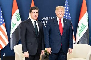 President Donald J. Trump meets with the President of the Kurdistan Regional Government Nechirvan Barzani Wednesday, Jan. 22, 2020. By <a rel="nofollow" class="external text" href="https://www.flickr.com/people/148748355@N05">The White House</a> from Washington, DC - <a rel="nofollow" class="external text" href="https://www.flickr.com/photos/whitehouse/49424592278/">President Trump at Davos</a>, Public Domain, <a href="https://commons.wikimedia.org/w/index.php?curid=86201462">Link</a>