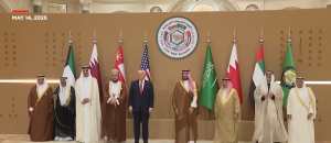 President Trump joined GCC Leaders Summit "family photo" in Riyadh, Saudi Arabia. Screengrab via Youtube.
