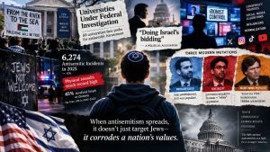 Antisemitism. Image created via AI