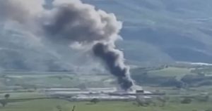 IRGC struck Kurdish militant positions in Sulaymaniyah, Iraqi Kurdistan. April 14, 2026.  Screengrab via Youtube.